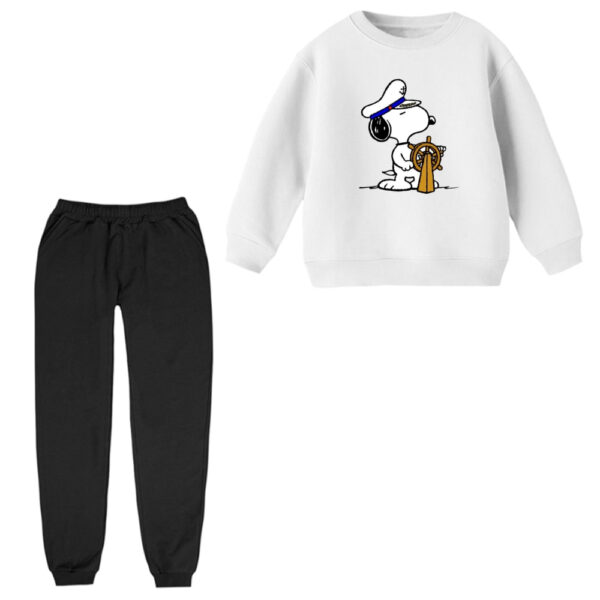 ست سویشرت و شلوار راحتی بچگانه مدل اسنوپی کد ۳۹