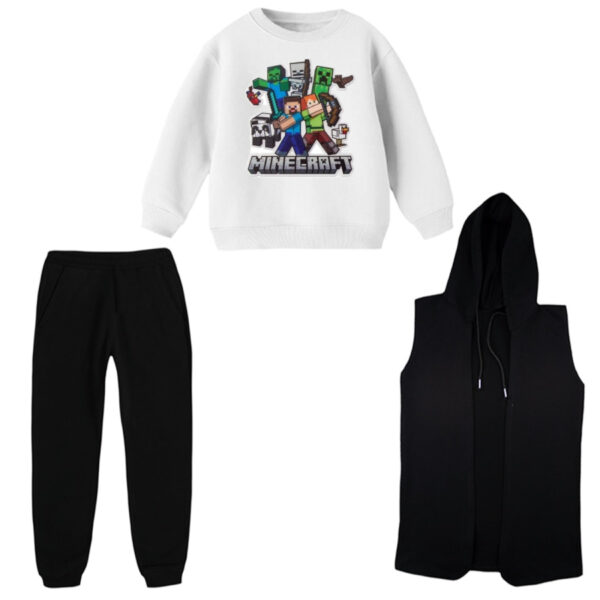 ست 3 تکه لباس راحتی بچگانه مدل ماینکرفت کد 10