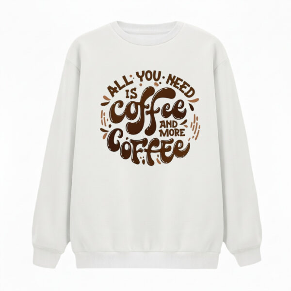 سویشرت زنانه مدل نوشته قهوه کد v2