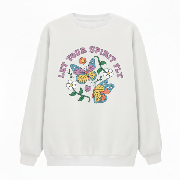 سویشرت زنانه مدل گل و پروانه