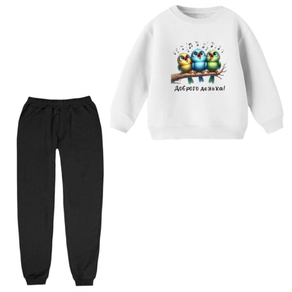 ست سویشرت و شلوار راحتی بچگانه مدل آواز پرنده ها