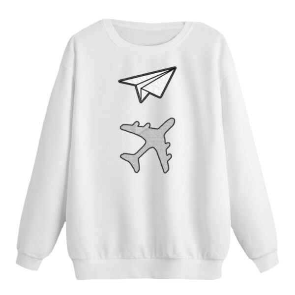 سویشرت زنانه مدل هواپیما و موشک کاغذی کد p1