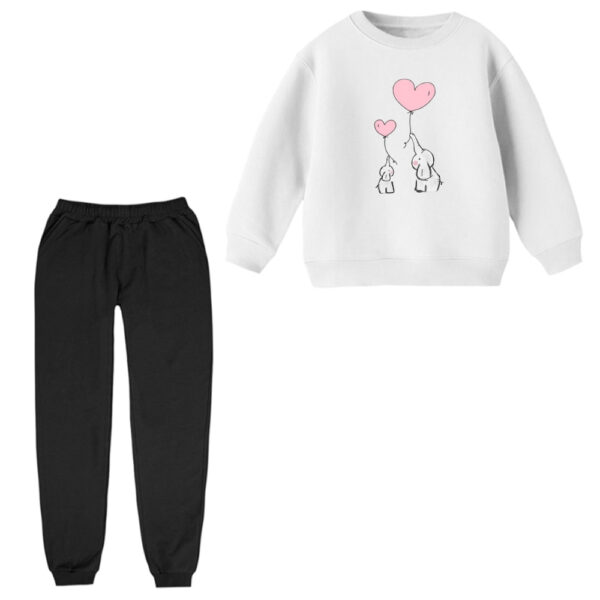 ست سویشرت آستین بلند و شلوار راحتی بچگانه مدل فیل های کوچولو