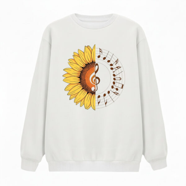 سویشرت زنانه مدل گل و موزیک