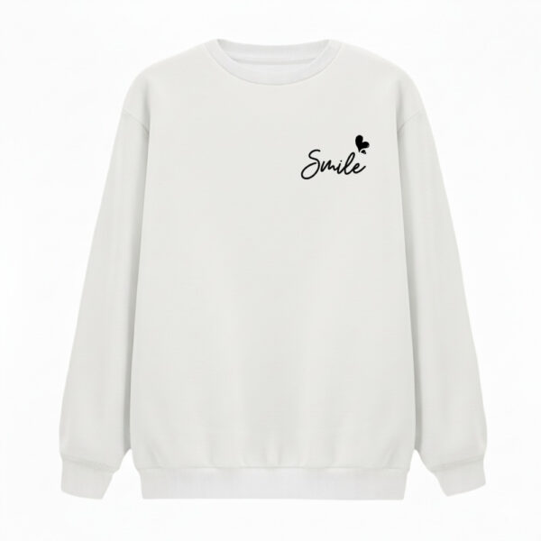 سویشرت زنانه مدل نوشته لبخند کد v1