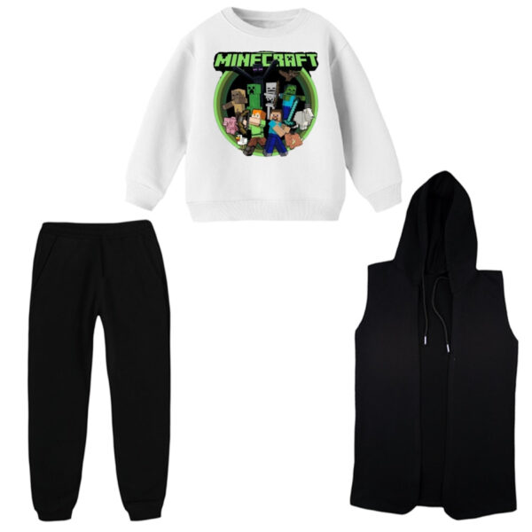 ست 3 تکه لباس راحتی بچگانه مدل ماینکرفت کد 8