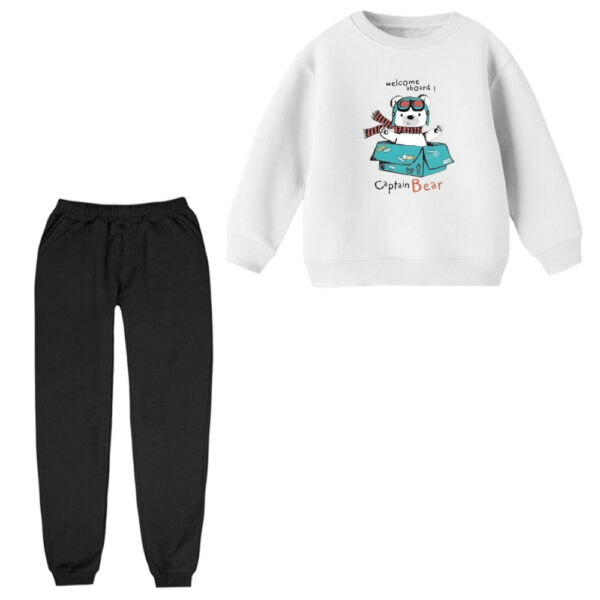 ست سویشرت و شلوار راحتی بچگانه مدل خرس و جعبه