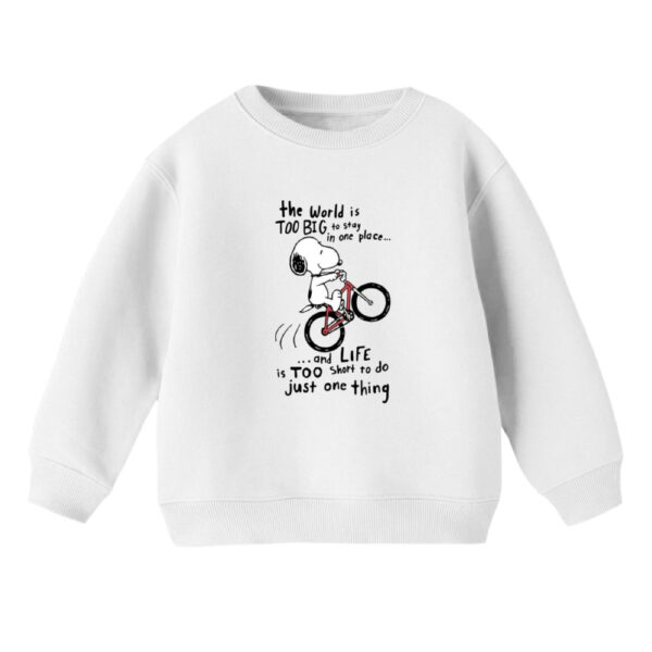 سویشرت بچگانه مدل اسنوپی و دوچرخه