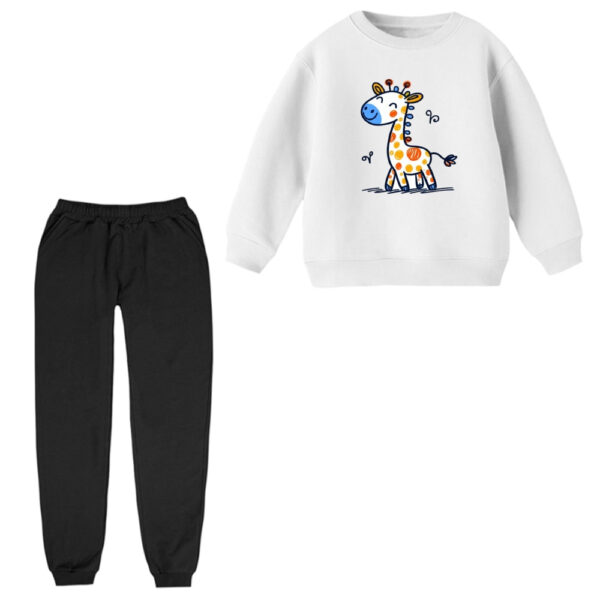 ست سویشرت و شلوار راحتی بچگانه مدل نقاشی زرافه