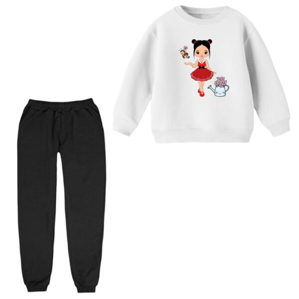 ست سویشرت و شلوار راحتی بچگانه مدل دخترک کد ۱۰