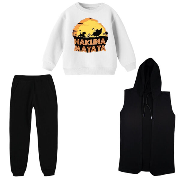 ست 3 تکه لباس راحتی بچگانه مدل شیرشاه کد 1