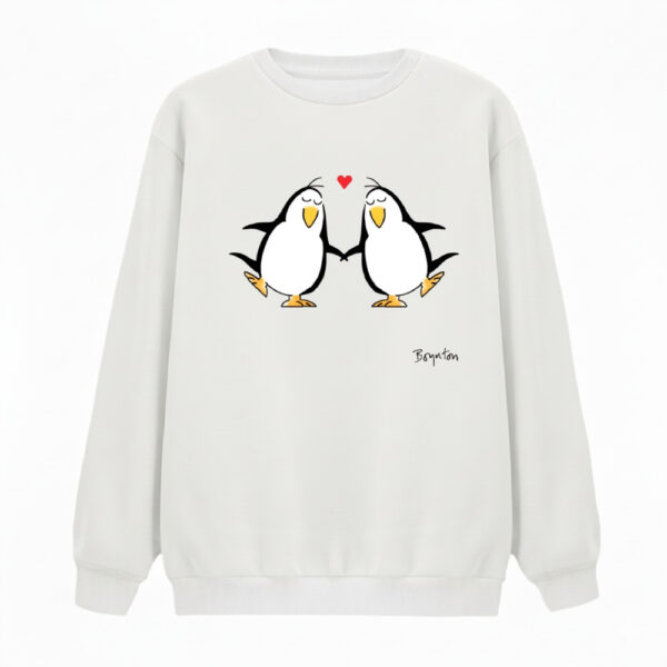 سویشرت زنانه مدل پنگوئن های عاشق کد v11