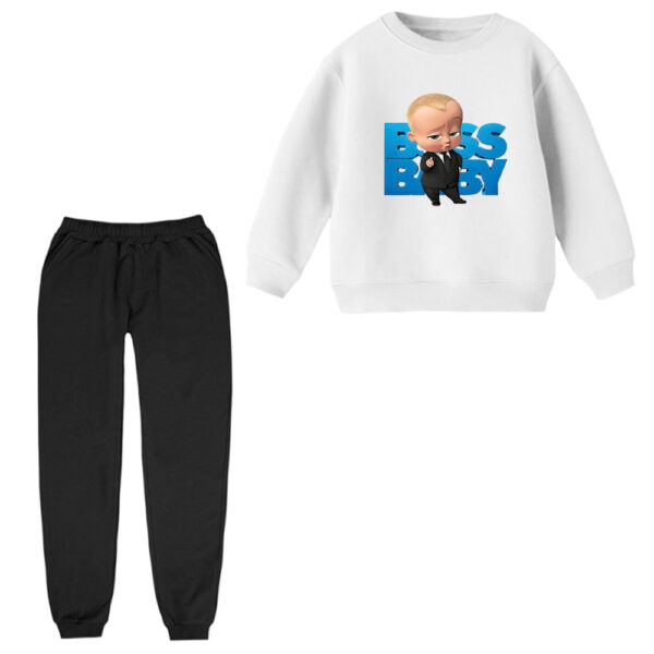 ست سویشرت و شلوار راحتی بچگانه مدل بچه رئیس کد ۱