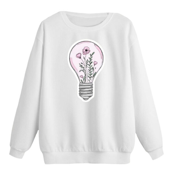 سویشرت زنانه مدل لامپ گل گلی کد p1