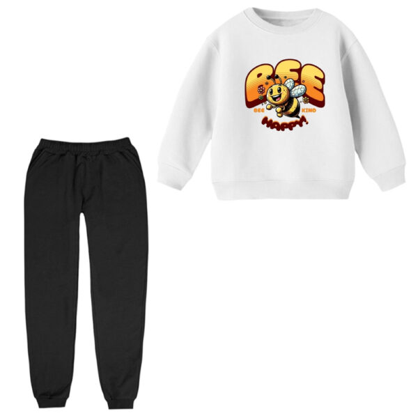 ست سویشرت آستین بلند و شلوار راحتی بچگانه مدل زنبور