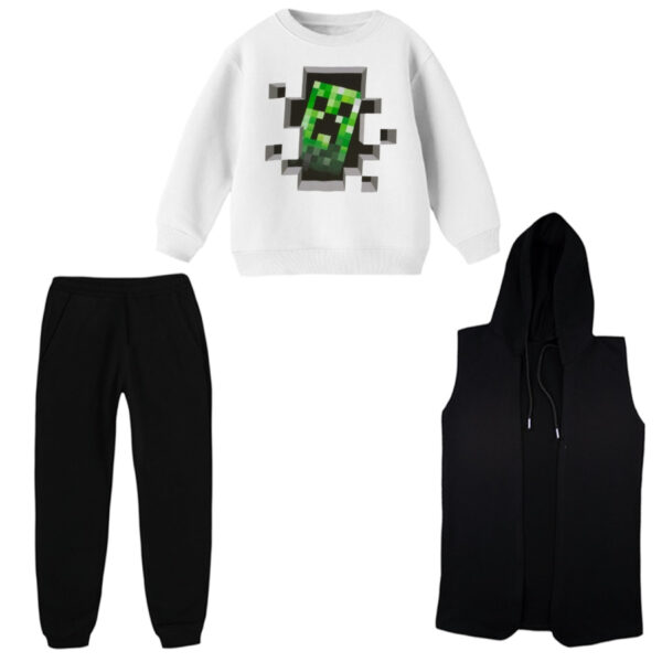 ست 3 تکه لباس راحتی بچگانه مدل ماینکرفت کد 3