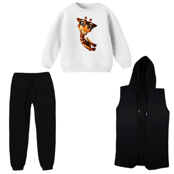 ست 3 تکه لباس راحتی بچگانه مدل زرافه