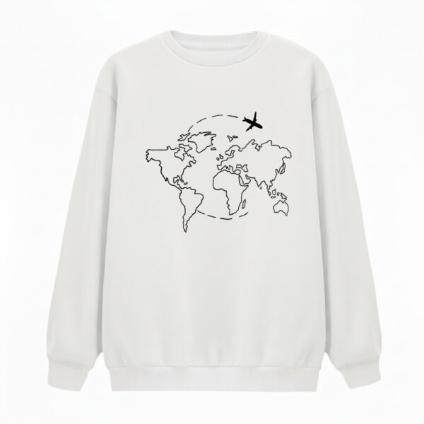 سویشرت زنانه مدل نقشه جهان کد v1