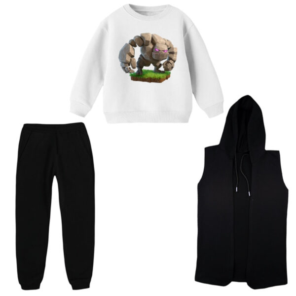 ست 3 تکه لباس راحتی بچگانه مدل کلش رویال کد 14