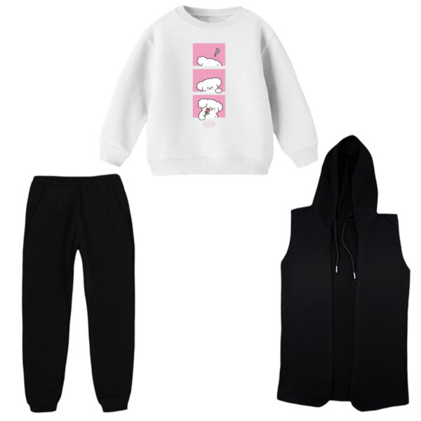 ست 3 تکه لباس راحتی بچگانه مدل هاپو کد 2