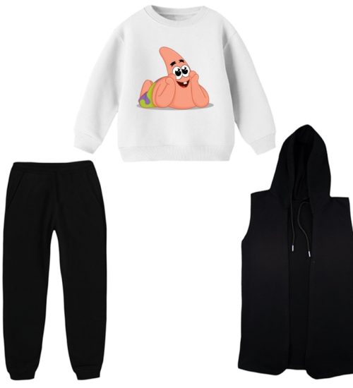 ست 3 تکه لباس راحتی بچگانه مدل پاتریک کد 3