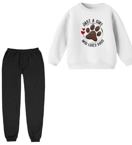 ست سویشرت آستین بلند و شلوار راحتی بچگانه مدل رد پا