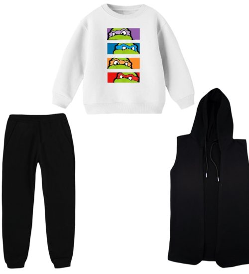 ست 3 تکه لباس راحتی بچگانه مدل لاکپشت های نینجا