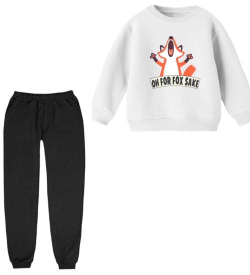 ست سویشرت آستین بلند و شلوار راحتی بچگانه مدل روباه فریاد