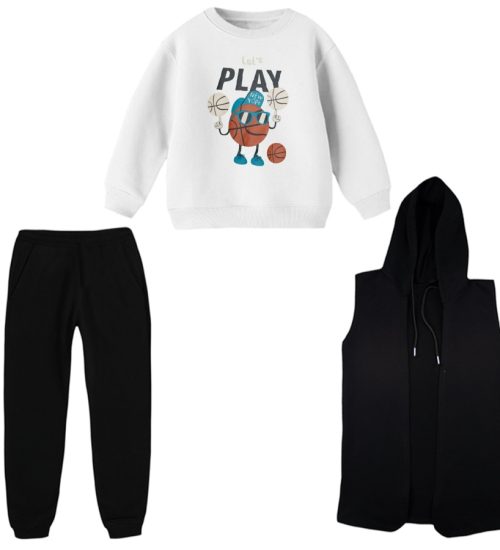 ست 3 تکه لباس راحتی بچگانه مدل بسکتبالیست