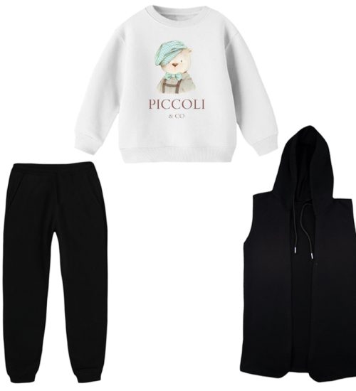 ست 3 تکه لباس راحتی بچگانه مدل آقای خرس