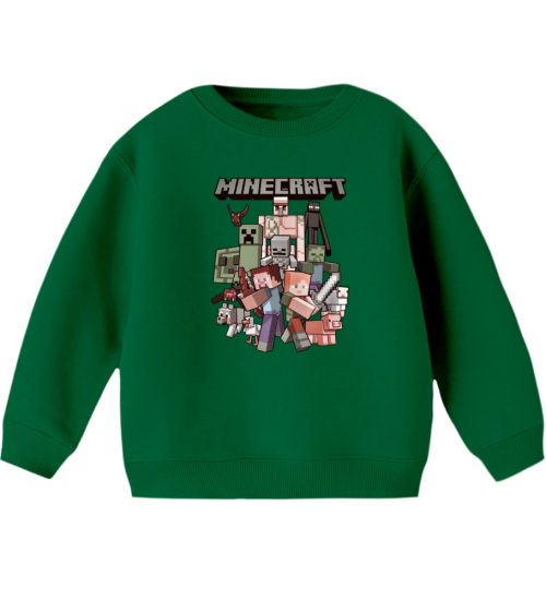 سویشرت بچگانه مدل ماینکرفت کد 14 رنگ سبز