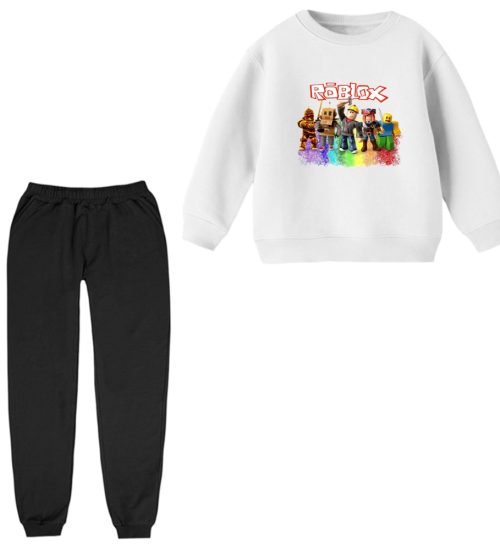 ست سویشرت آستین بلند و شلوار راحتی بچگانه مدل روبلاکس کد 19